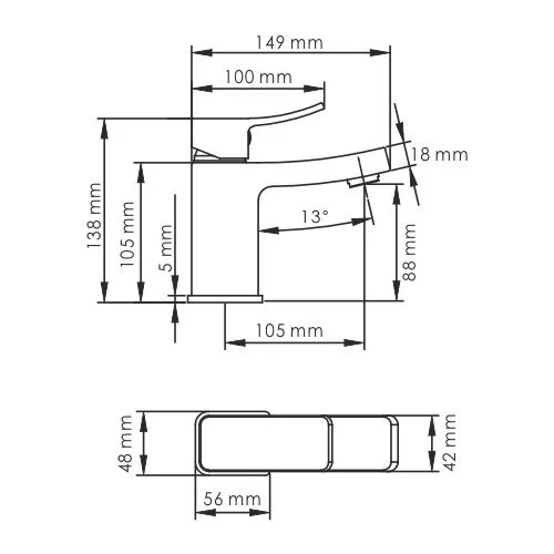 картинка Смеситель для умывальника WasserKRAFT Aller 1063WHITE 