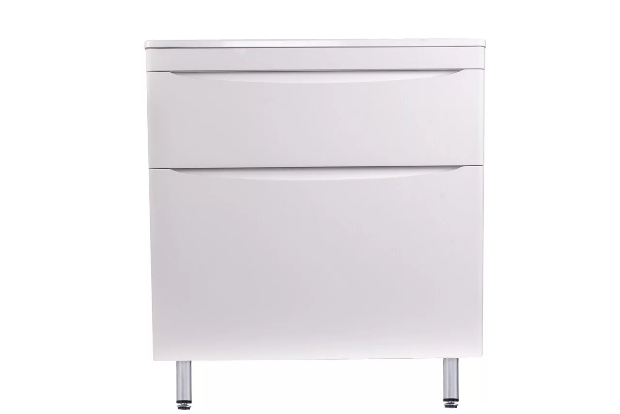 фото Тумба напольная Style Line Бергамо мини 90 2 ящика Люкс антискрейтч белый PLUS 