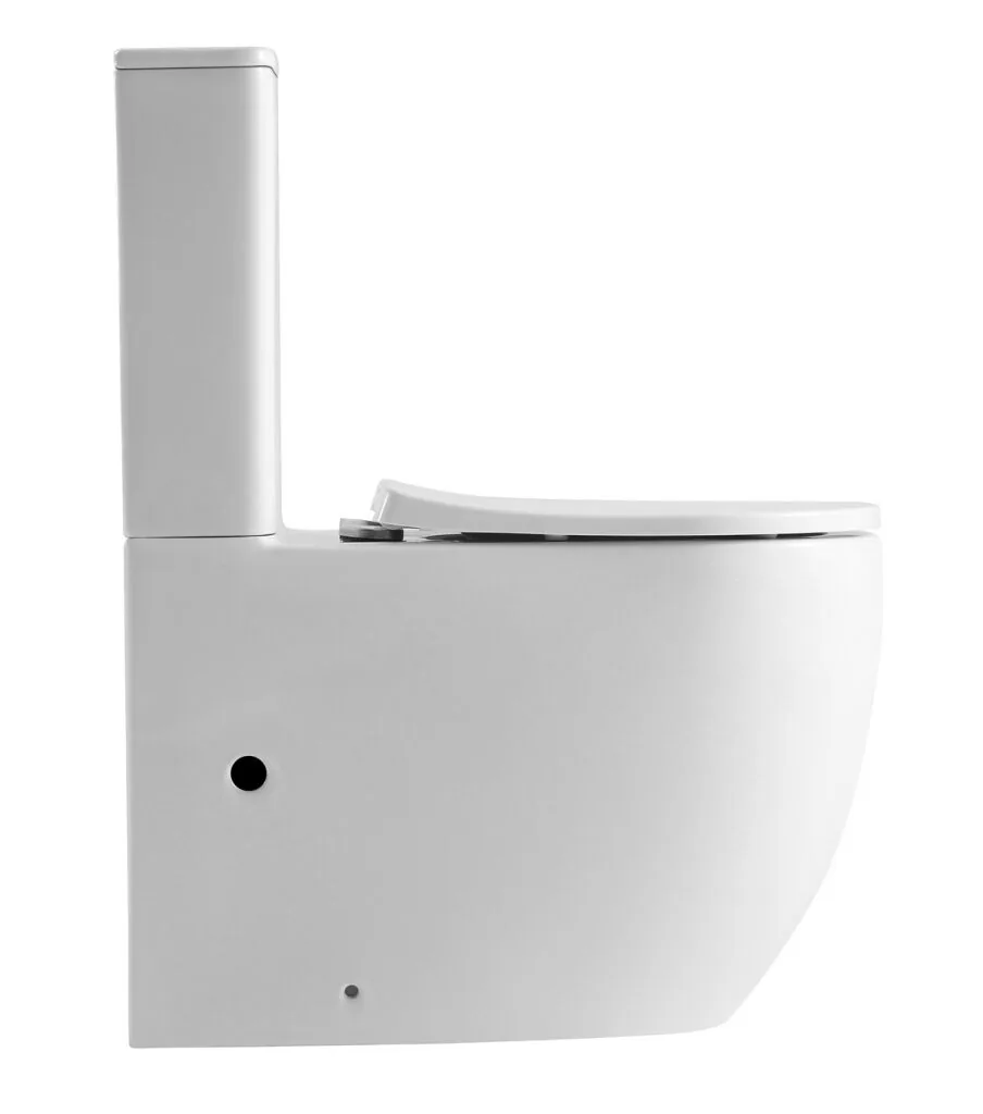 картинка Унитаз напольный IBERICA BLANCA BILBAO MAXI IB.BLM.124.1B1 белый безободковый TORNADO тонкое сиденье дюропласт soft close 