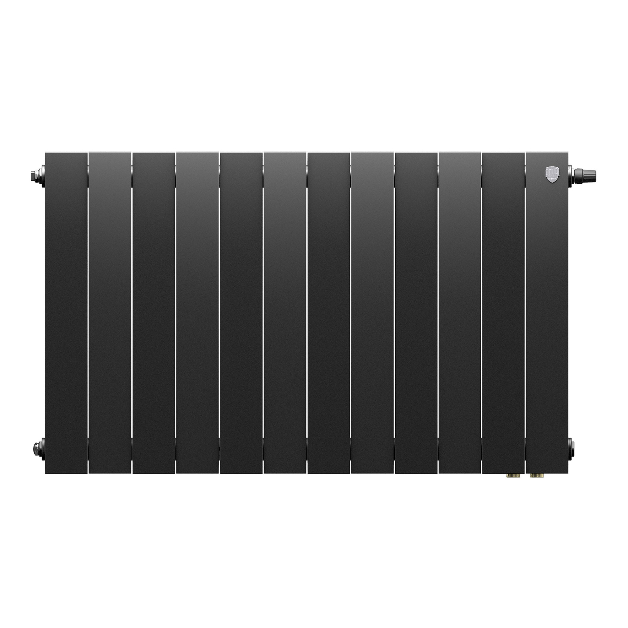 картинка Радиатор биметаллический Royal Thermo PianoForte 500 Чёрный VR80 12 секции 