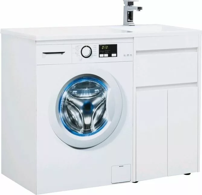 фото Тумба с раковиной Aquanet Токио 110 R белый (напольная, 1 ящик, 2 дверцы) арт. 00239207 
