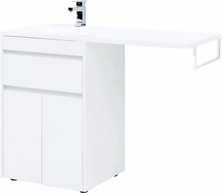 фото Тумба с раковиной Aquanet Токио 120 L белый (напольная, 1 ящик, 2 дверцы) арт. 00239211 