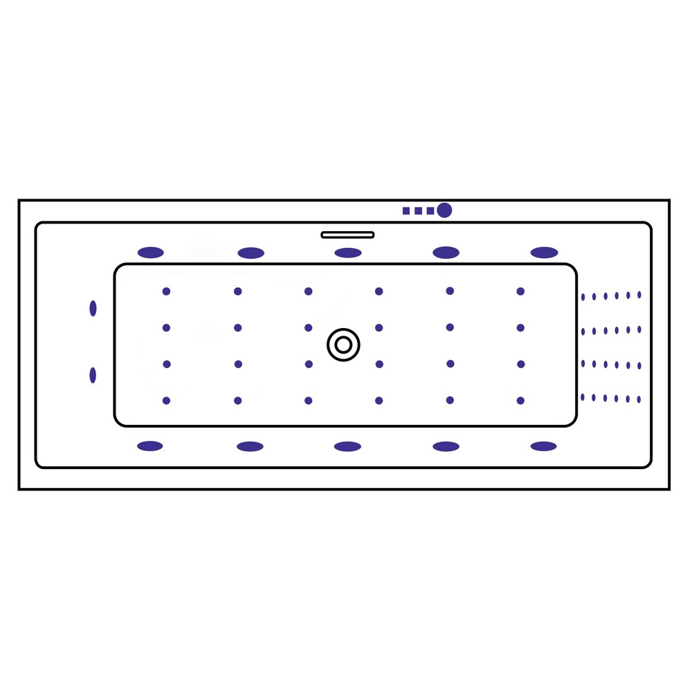 картинка Ванна EXCELLENT Heaven Slim 160x75 NANO хром 