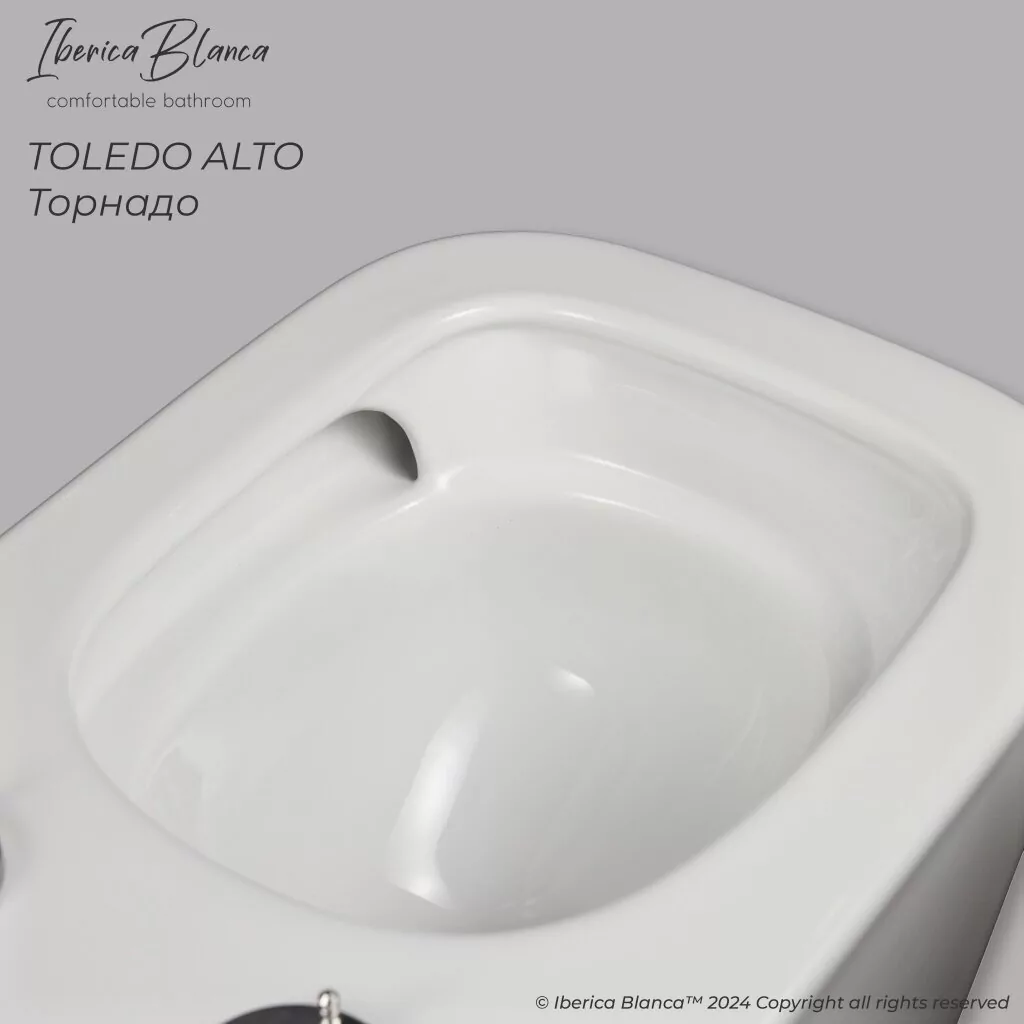 картинка Комплект 3 в 1 IBERICA BLANCA инсталляция с унитазом TOLEDO ALTO IB.TLA.234.1B1 клавишей белый матовый INOX-C IB.B011.001.000 