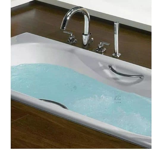 картинка Чугунная ванна Roca Malibu 2309G000R 170х75 см с ручками 526803010 хром 