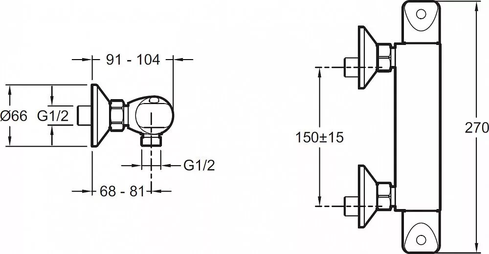 картинка Термостат Jacob Delafon Robust E75771-CP для душа 