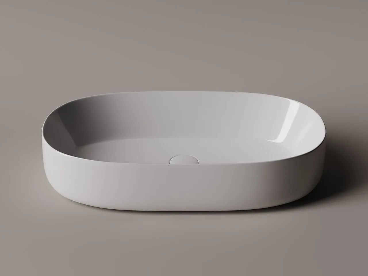 картинка Накладная раковина Ceramicanova Element CN5022 цвет белый 67.5х35 см 