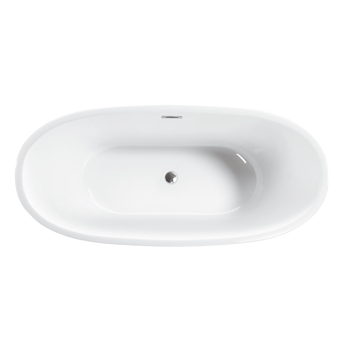 картинка Акриловая ванна Vincea VBT-509, 165х75х59, цвет белый, слив-перелив в комплекте, хром 