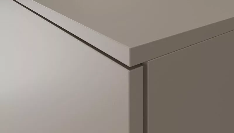 фото Шкаф-пенал подвесной Velvex Unit 120, зеркало внутр., бежевый шелк арт.PpUNI.120.ZN-47.215 