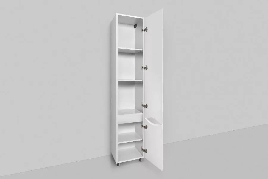 фото Шкаф-колонна AM.PM Like M80CSR0356WG напольный правый 35 см двери белый глянец 