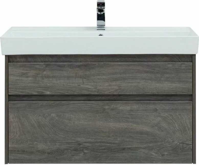 фото Тумба с раковиной Aquanet Nova Lite 100 дуб рошелье (2 ящика) арт. 00245253 