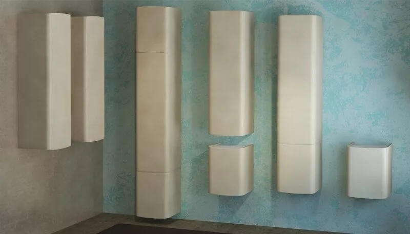 фото Шкаф-пенал подвесной Velvex Iva 45 Белый. Без корзины. 