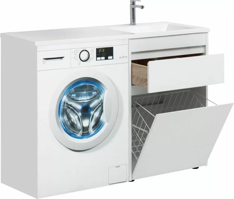 фото Тумба с раковиной Aquanet Токио 120 R белый (напольная, 1 ящик) арт. 00239301 