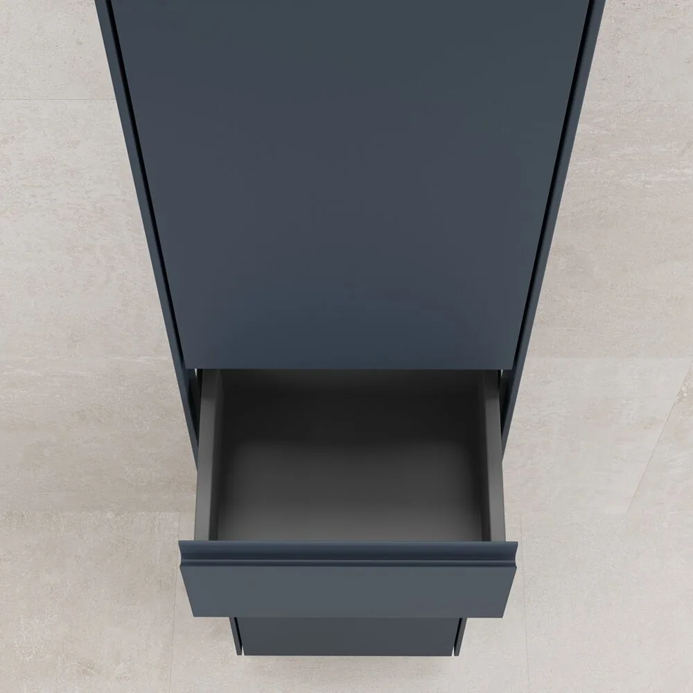 фото Пенал Style Line Лима 36 напольный 1 ящик 2 створки PLUS эмаль графит 