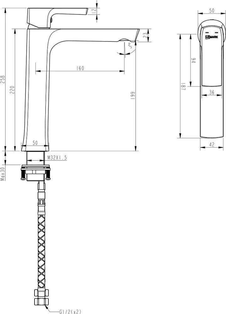 картинка Смеситель для раковины Lemark Ursus LM7209BL 