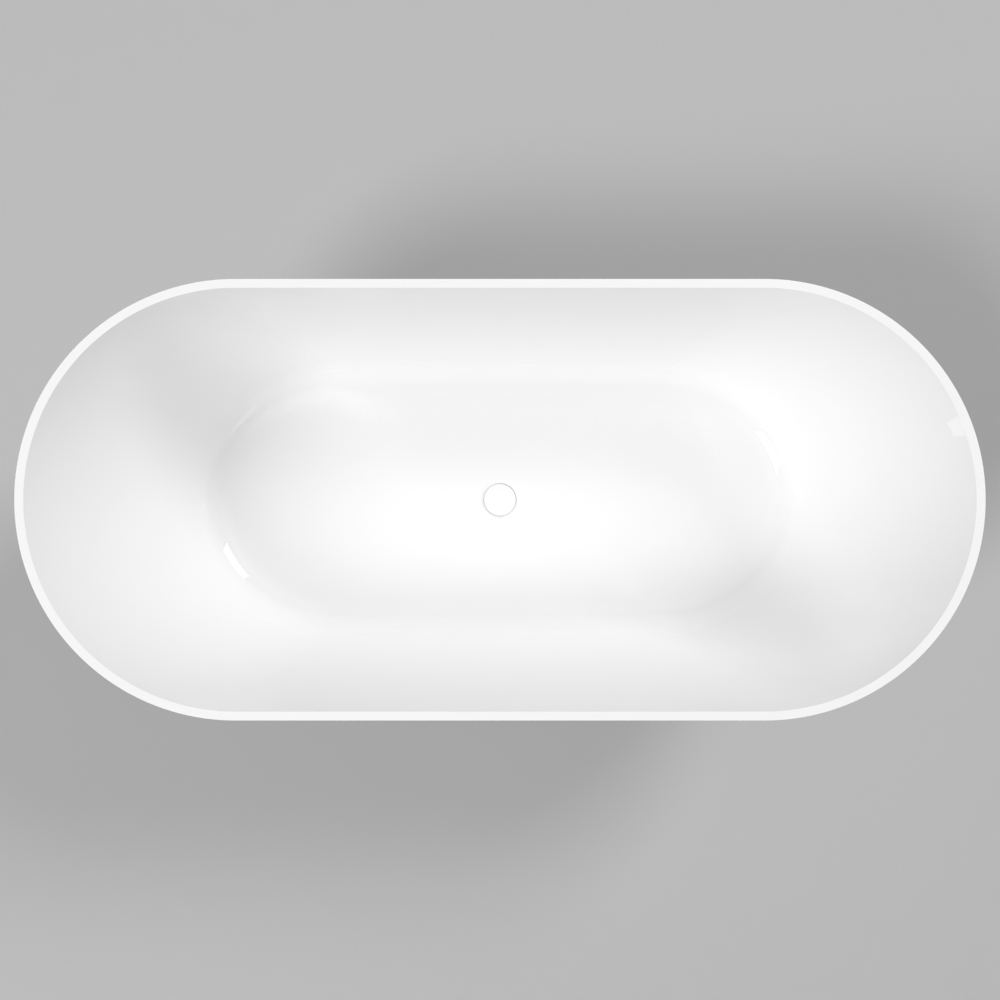 картинка Ванна WHITECROSS Coral A 165x75 белый глянец иск. камень 