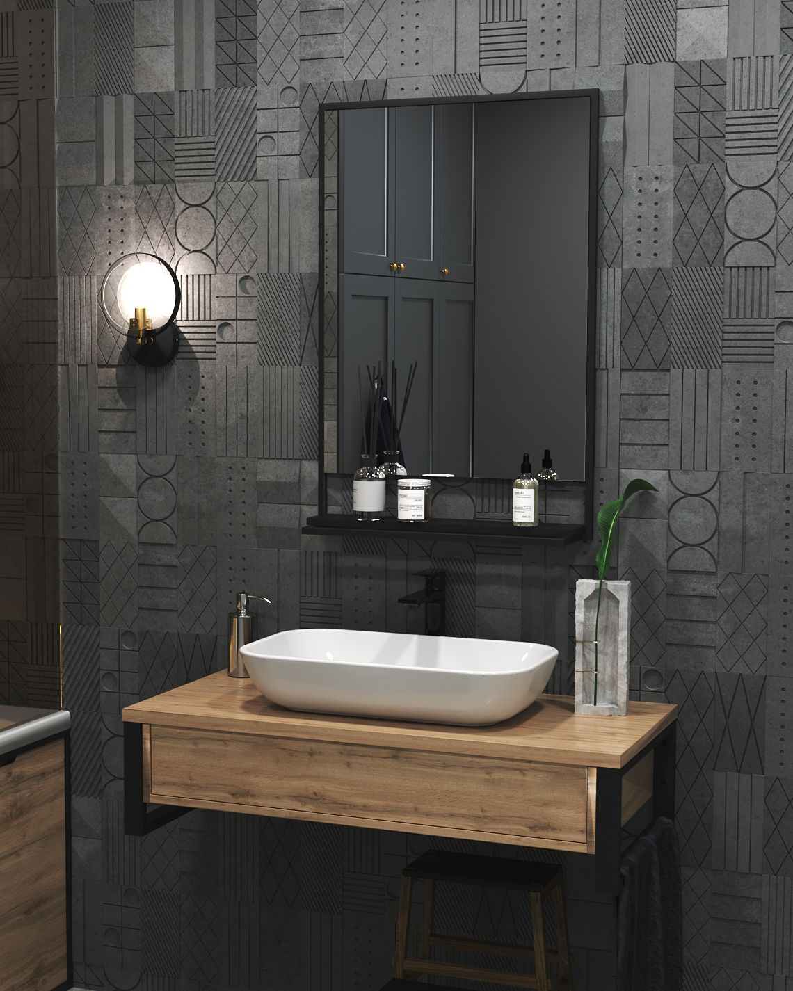 фото Зеркало 1Marka Grunge Loft 60П Ц0000007990 