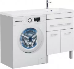 фото Тумба с раковиной Aquanet Верона 120 R белый (напольная, 1 ящик, 2 дверцы) арт. 00239949 