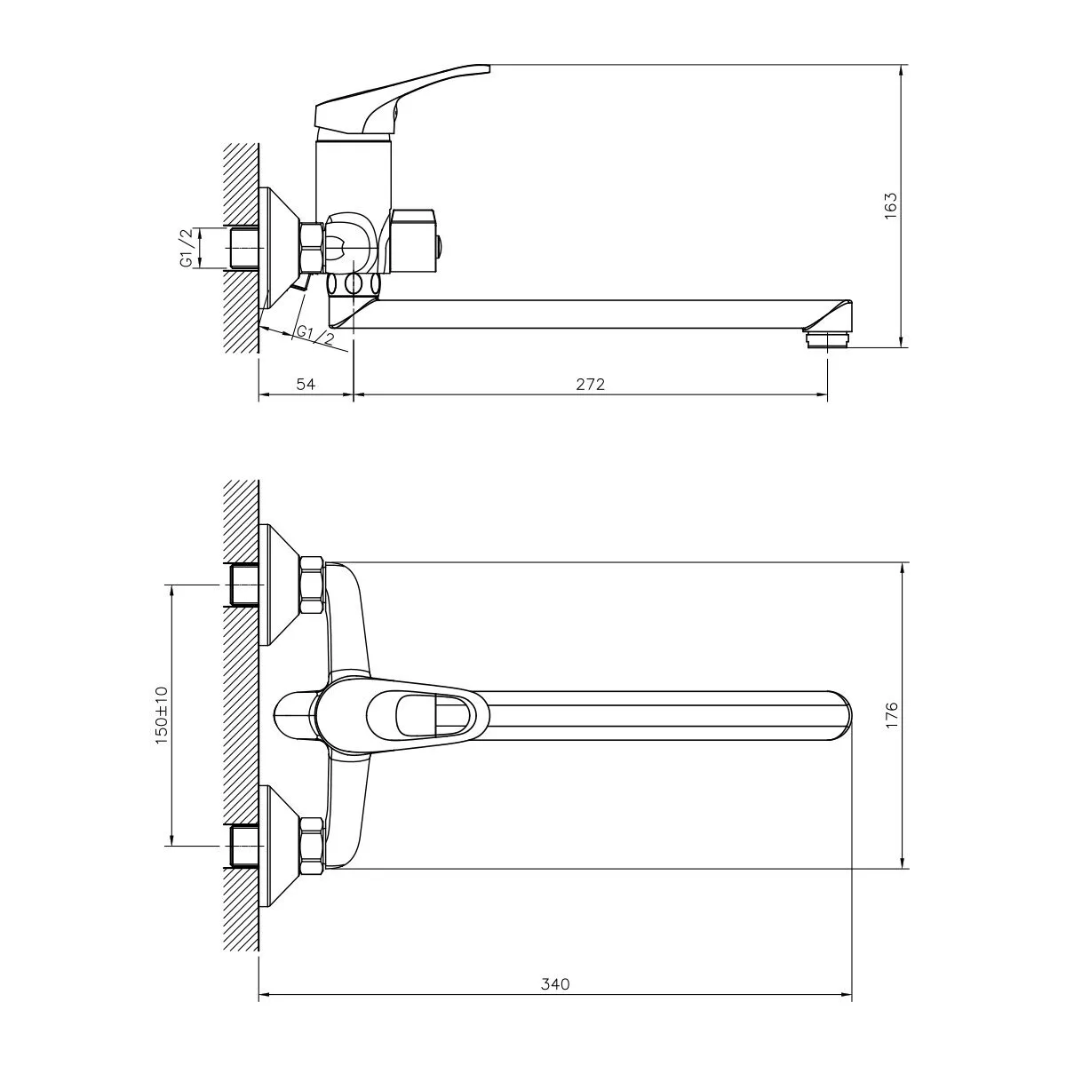 картинка Смеситель для ванны DECOROOM DR21043 