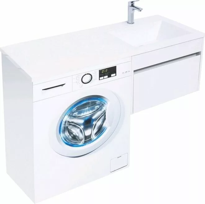 фото Тумба с раковиной Aquanet Токио 120 R белый (подвесная, 1 ящик) арт. 00239213 