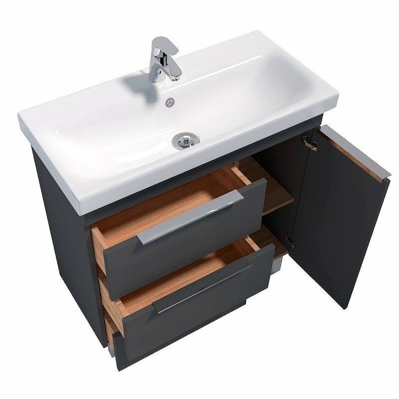картинка Тумба 1Marka Gaula 80Н У92546 Black  в ванную комнату