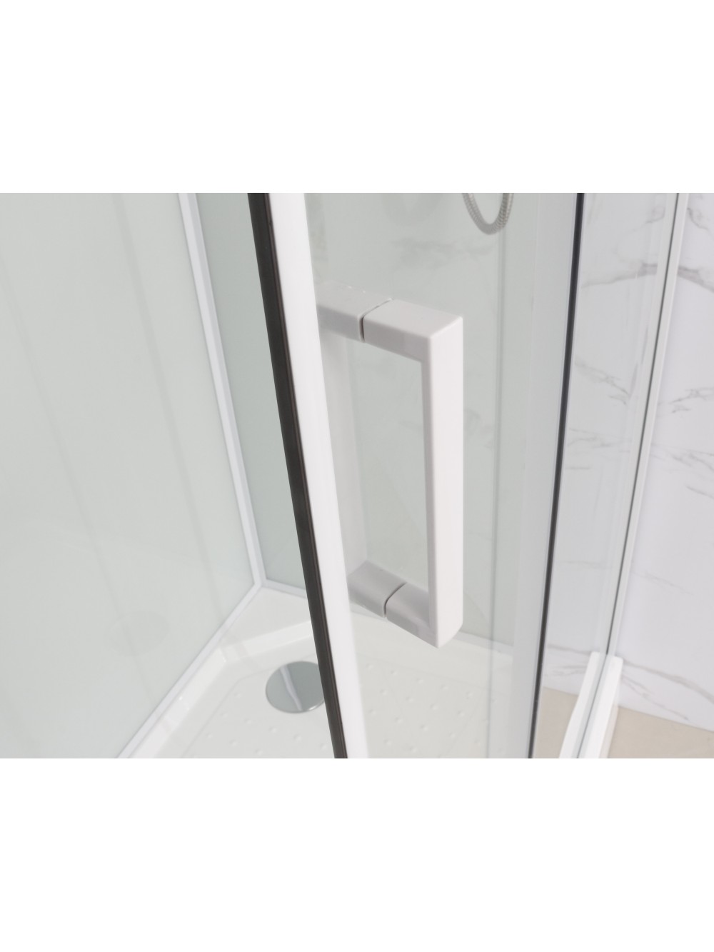 картинка Душевая кабина Frank F412R White правосторонняя б/к низкий поддон 