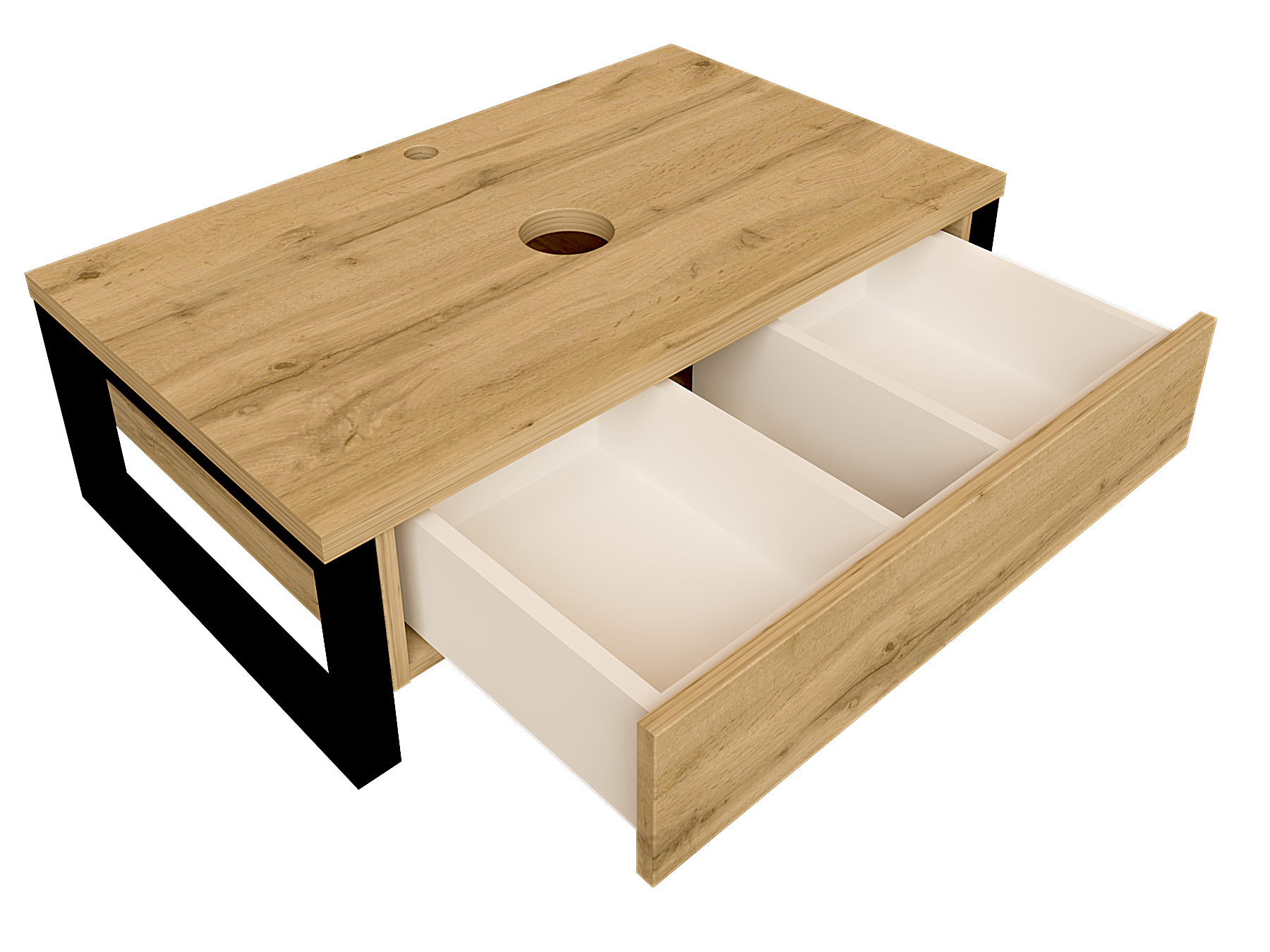 картинка Тумба 1Marka Grunge Loft 80П, дуб вотан  в ванную комнату
