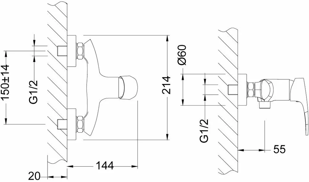 картинка Смеситель для душа Lemark Linara LM0403C 