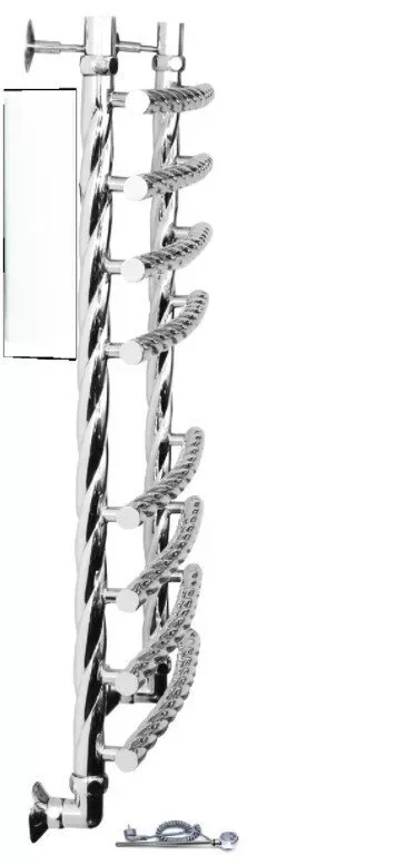 картинка Полотенцесушитель Двин R BRAID electro 80/50 1"-3/4"-1/2" Электрический  ТЭН справа К эл, Белый (4627170784316) 