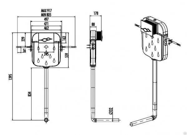 картинка Инсталляция для чаши Генуя Creavit FGR6006 