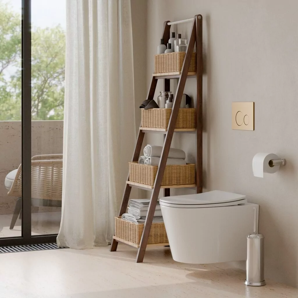 картинка Комплект 3 в 1 IBERICA BLANCA инсталляция с унитазом BURGOS ALTO IB.BRA.234.1B1 клавишей золото матовое INOX-O IB.B081.005.003 