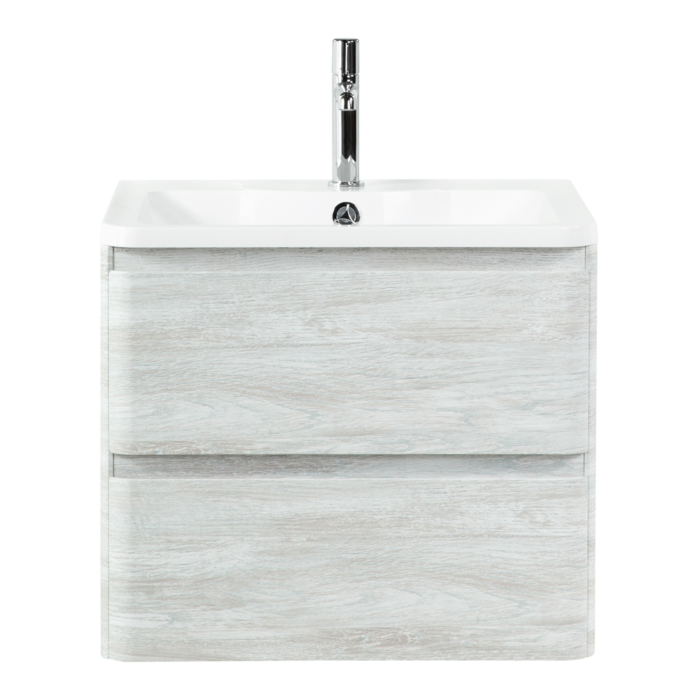 фото Тумба с раковиной подвесная BelBagno ALBANO 70 Rovere Vintage Bianco, раковина белая 