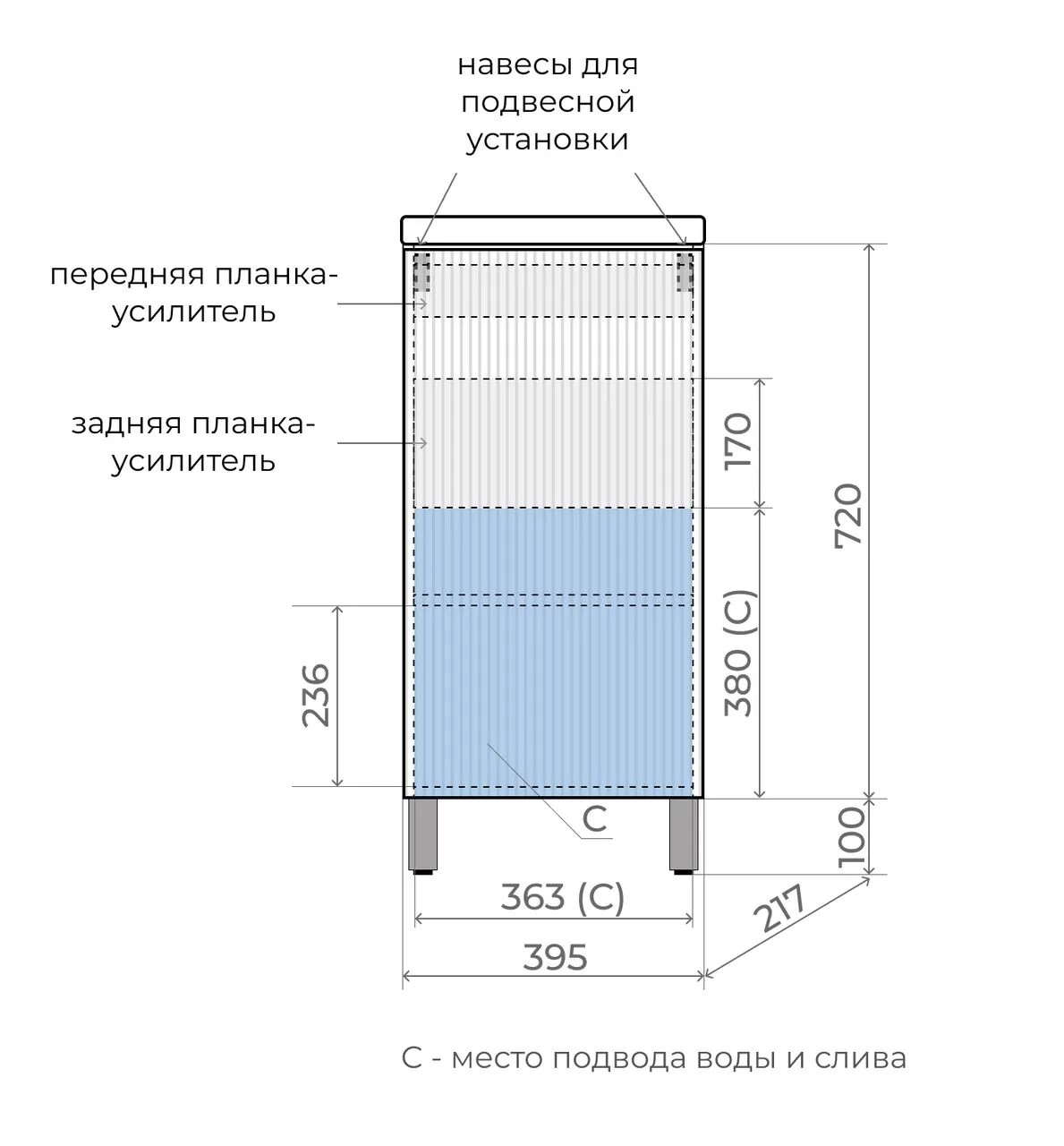 фото Тумба напольная Style Line СОЛО универсальная Como 40 Графит Нубук 