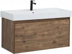фото Тумба с раковиной Aquanet Nova Lite 100 дуб рустикальный (1 ящик) арт. 00254700 