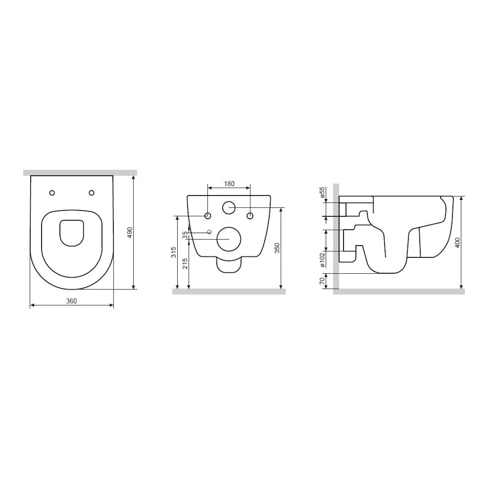 картинка Подвесной унитаз Am.Pm Sirius DX86C1800SC безободковый с функцией биде с сиденьем микролифт 