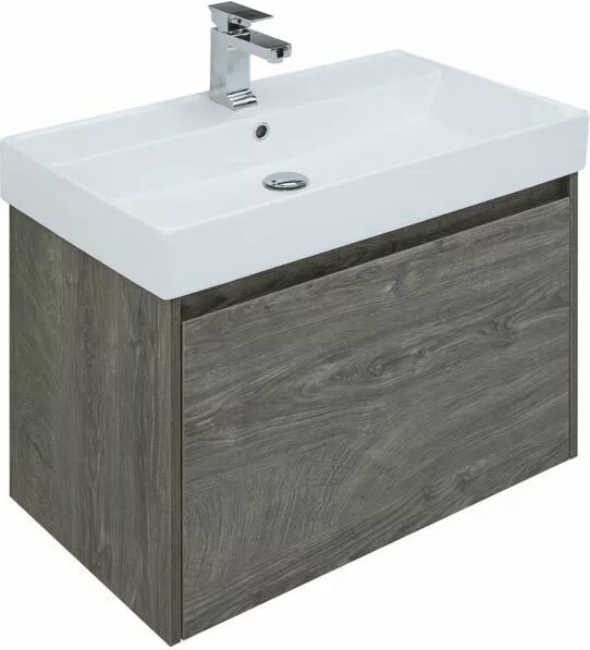 фото Тумба с раковиной Aquanet Nova Lite 75 дуб рошелье (1 ящик) арт. 00245242 