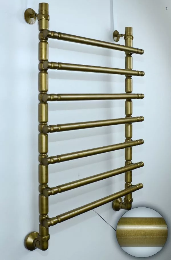 картинка Полотенцесушитель Двин Bubble3 80/60 1"-3/4"-1/2" Универсальный К3, Состаренная бронза (4627119332776) 