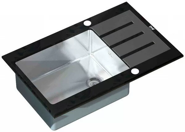 картинка Кухонная мойка ZORG Inox Glass GL-7851-BLACK 