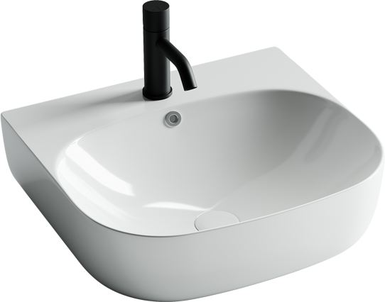 картинка Накладная раковина Ceramicanova Element CN5011 цвет белый 49х44.5 см 