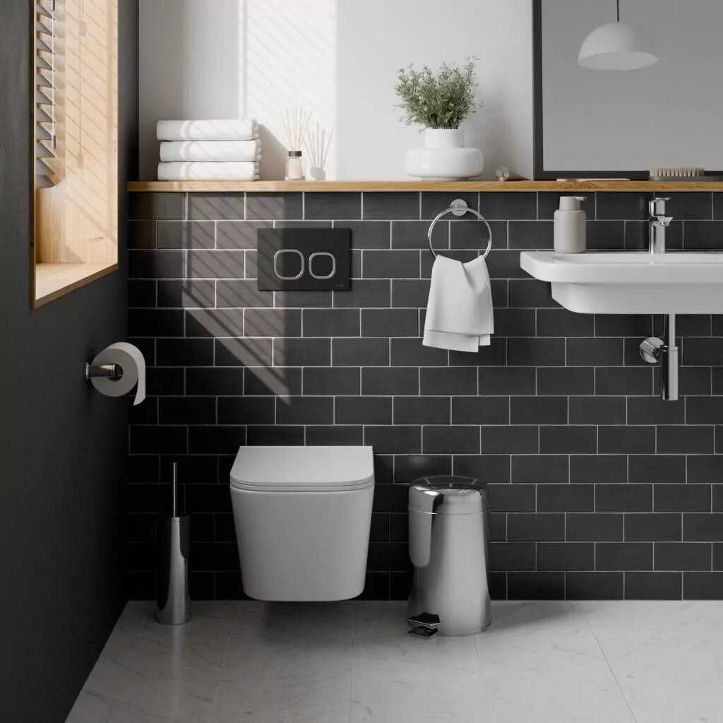 картинка Комплект 3 в 1 IBERICA BLANCA инсталляция с унитазом TOLEDO ALTO IB.TLA.231.1B1 клавишей черный матовый ESTI-Q IB.B083.002.000 