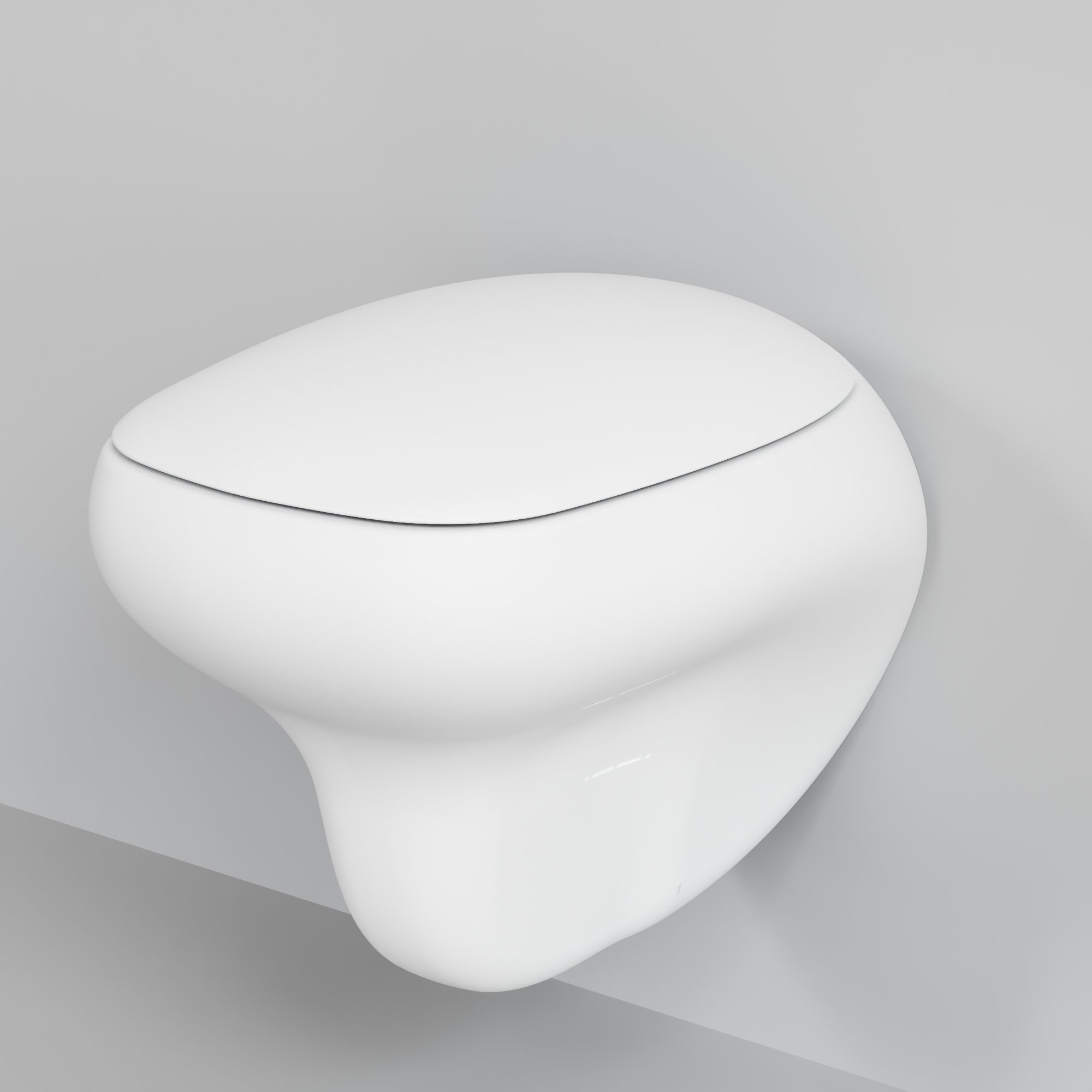 картинка Унитаз подвесной Ambassador Diamond 123T20101R матовый белый с толстой крышкой 