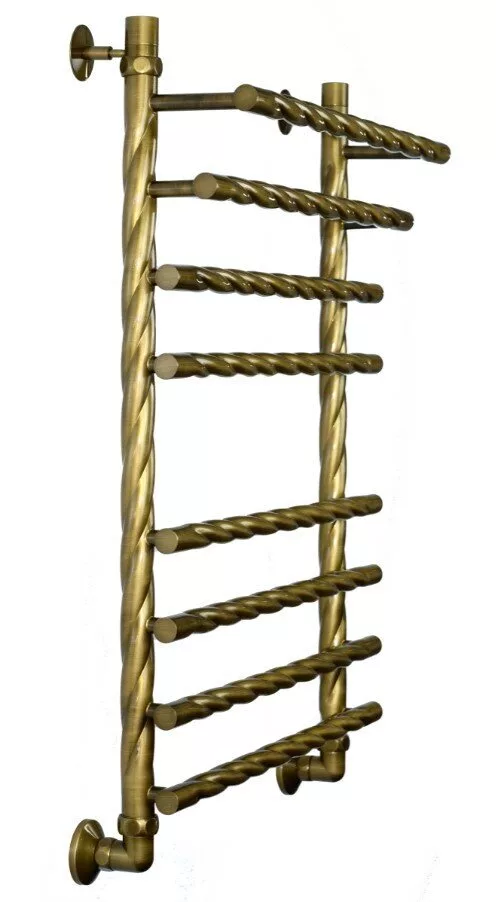 картинка Полотенцесушитель Двин F braid 100/50 1"-3/4"-1/2" Универсальный К3, Состаренная бронза (4627166551373) 