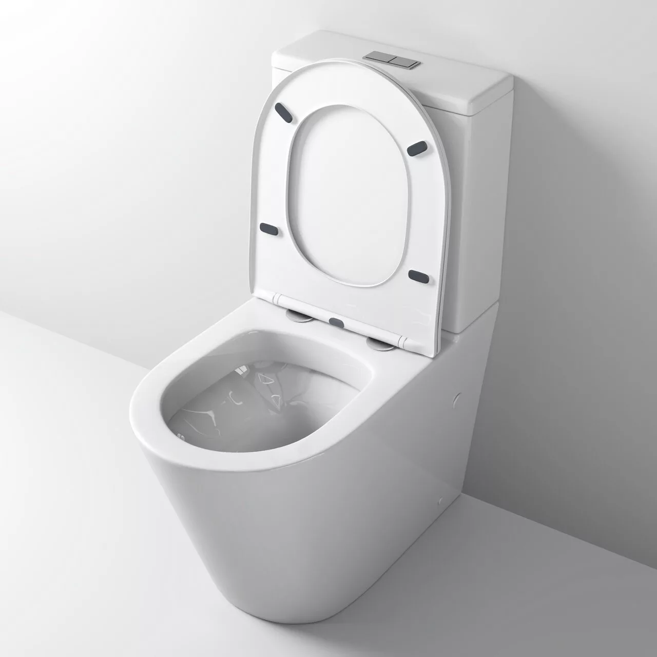 картинка Унитаз Grossman GR-4458S 640х360х835 см напольный безободковый с тонкой крышкой 