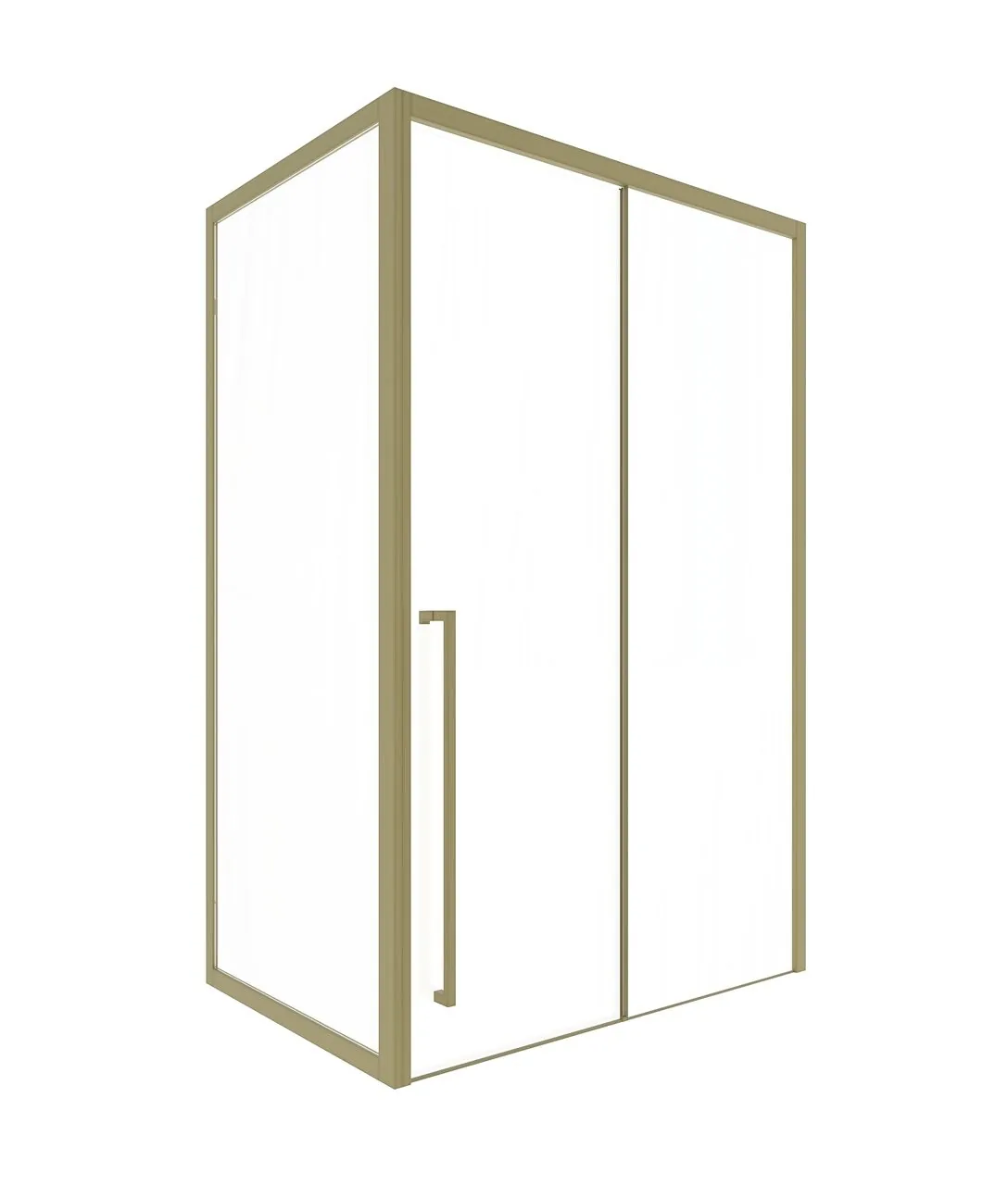 фото Душевая дверь Timo TDSS-120/17C-8L 1200х2000 профиль матовое золото + торцевое стекло TSS-900/17C-8 900х2000 
