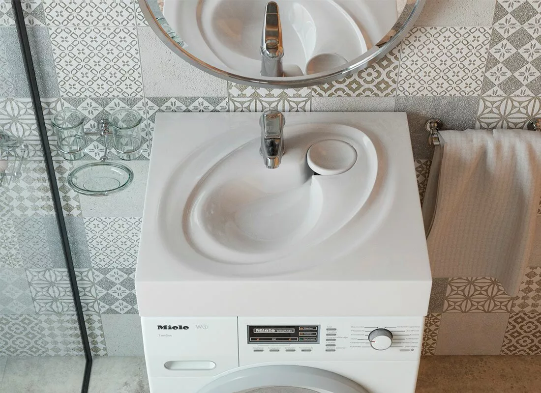 картинка Раковина над стиральной машиной Stella Polar Пальмира 60*55 с кронштейнами 