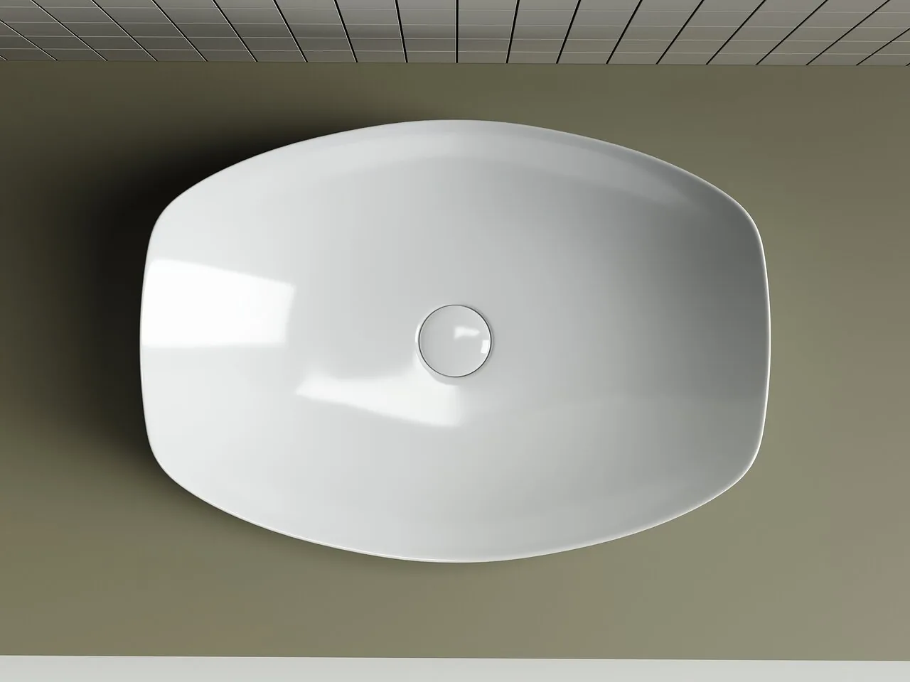 картинка Накладная раковина Ceramicanova Element CN5016 цвет белый 56х40 см 