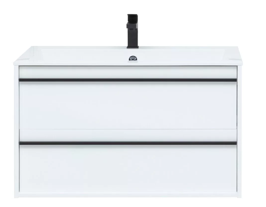 фото Тумба с раковиной Aquanet Lino 90 белый матовый арт. 00271949 