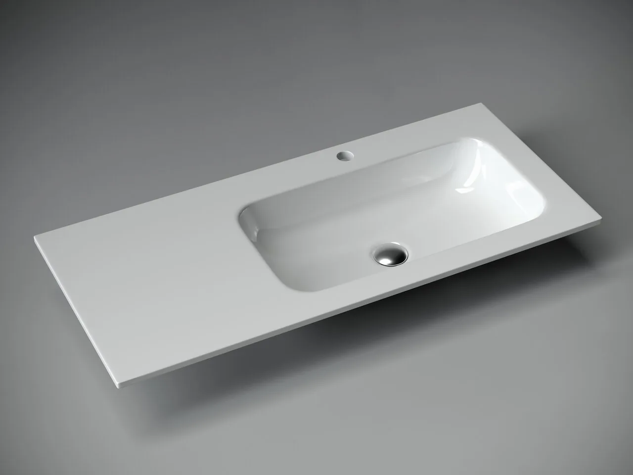 картинка Накладная раковина Ceramicanova Grace CN7015 цвет белый 101х45.7 см 