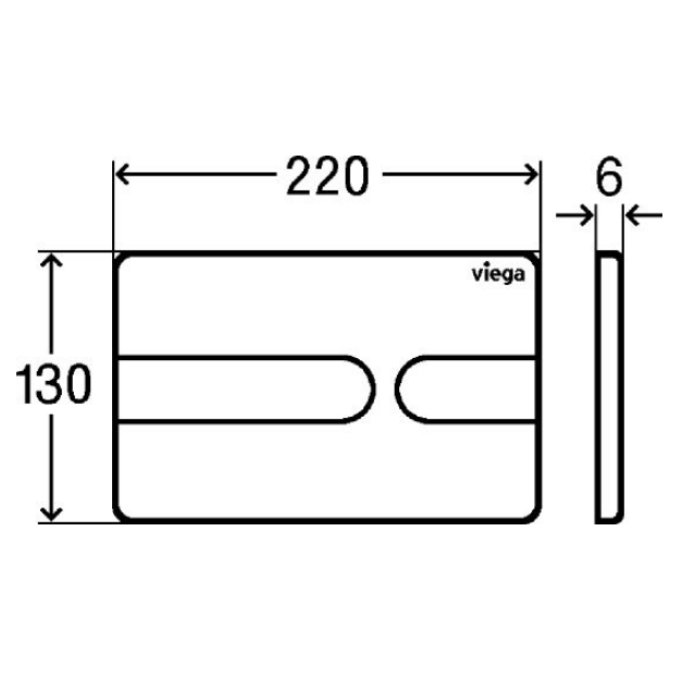 картинка Кнопка смыва Viega Prevista Visign for Style 8613.1 773069 хром матовый 
