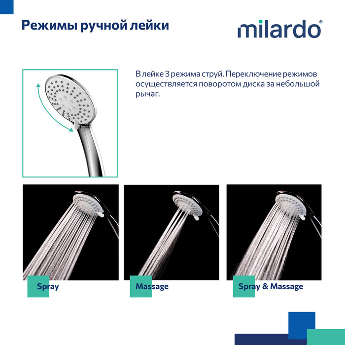 картинка Смеситель для ванны Milardo Enjoy ENJSB00M10 с длинным изливом глянцевый хром 